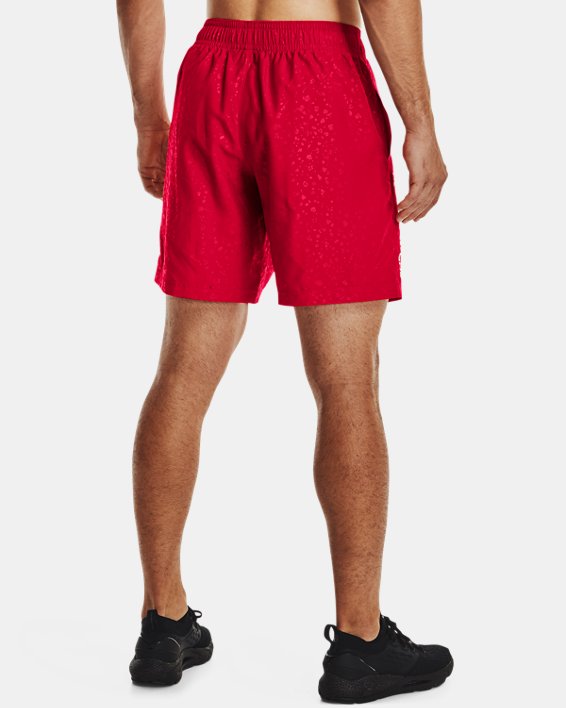 Men's UA Woven Emboss Shorts, Red, pdpMainDesktop image number 1